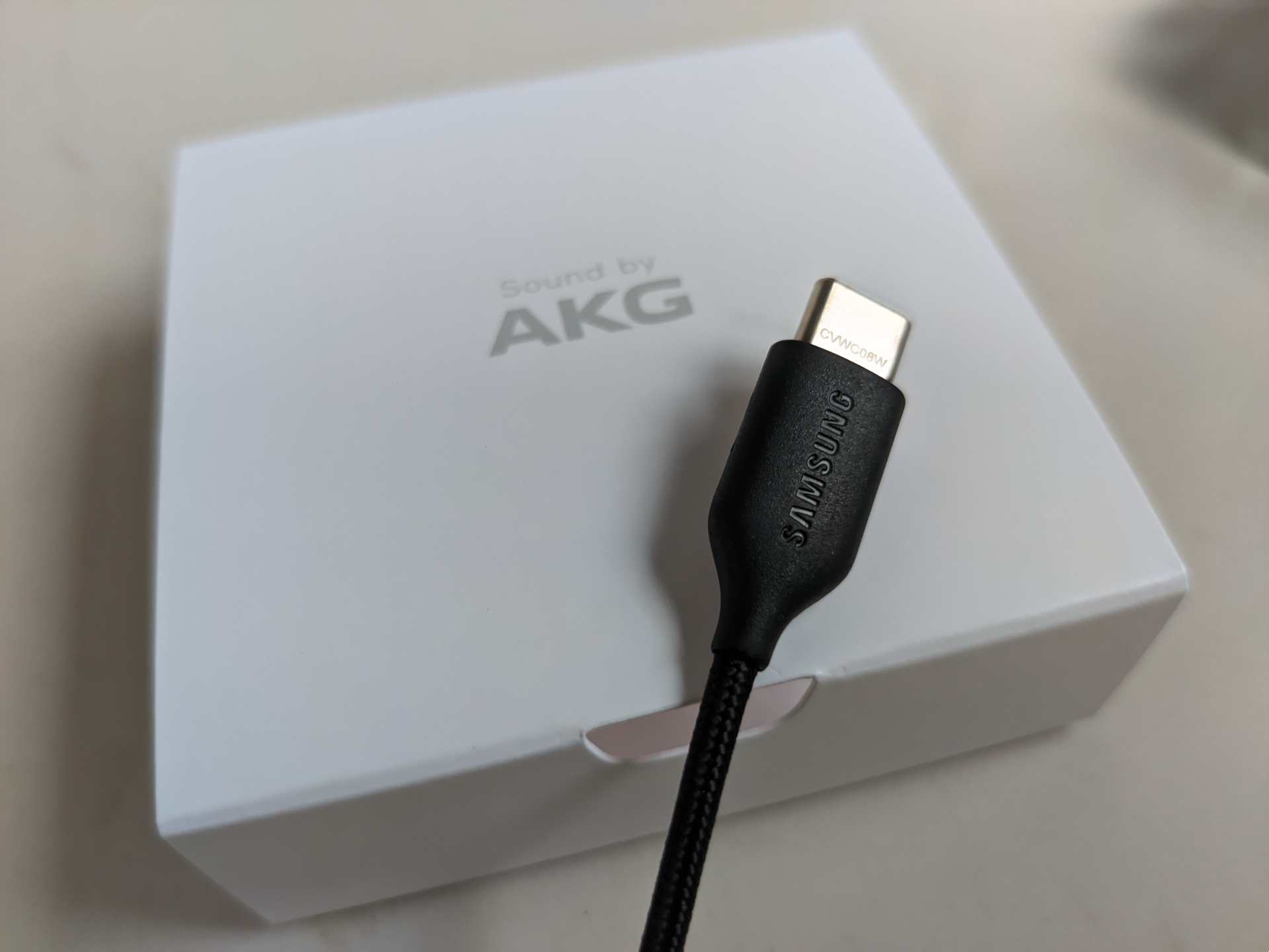 photo of samsung AKG type-c wired earphones