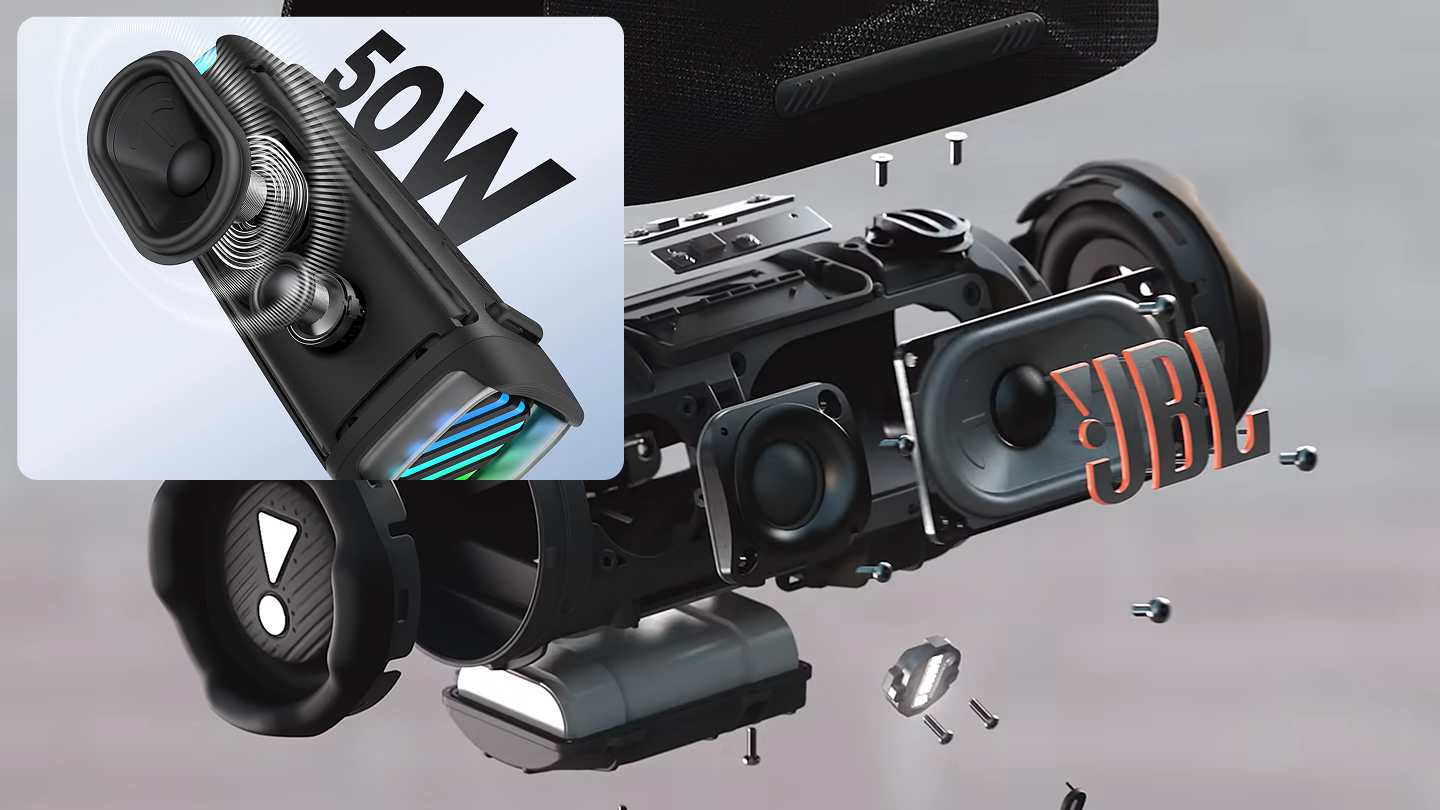 Soundcore boom 3i and jbl charge 6 teardown woofer tweeter