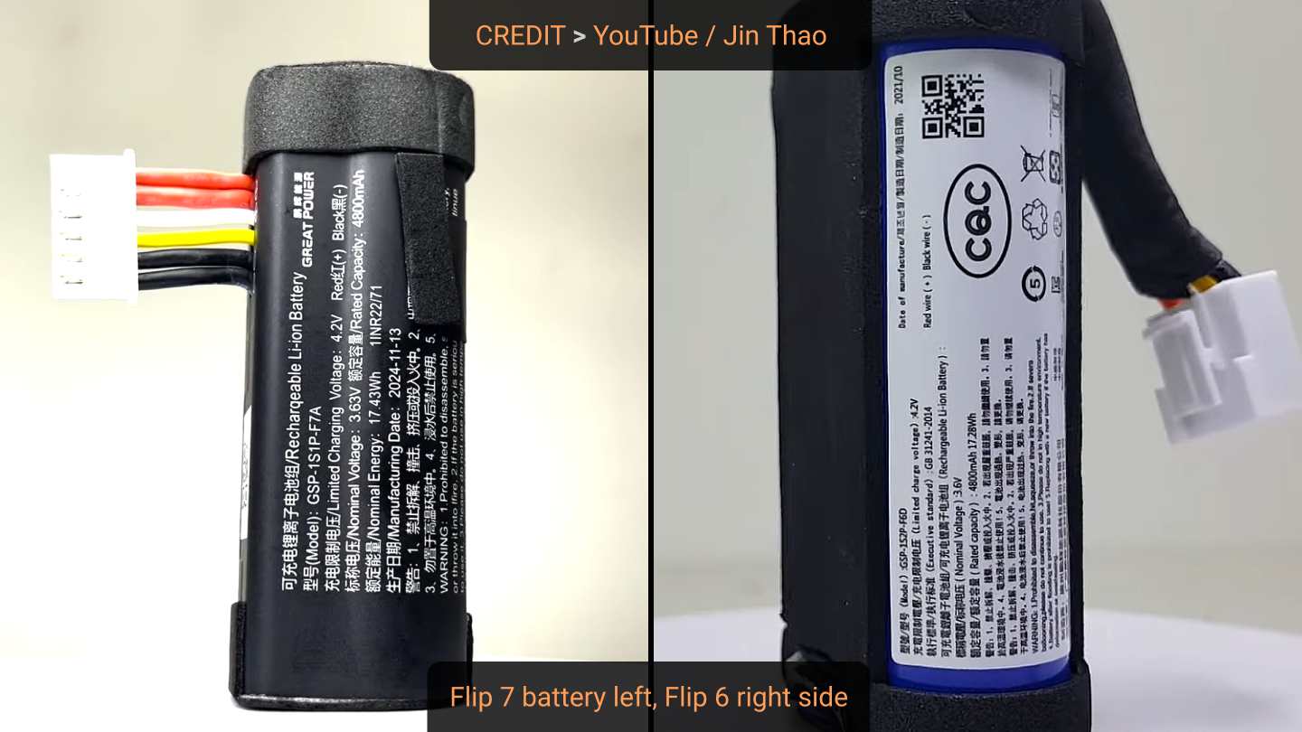 jbl flip 7 and jbl flip 6 li-ion battery pack