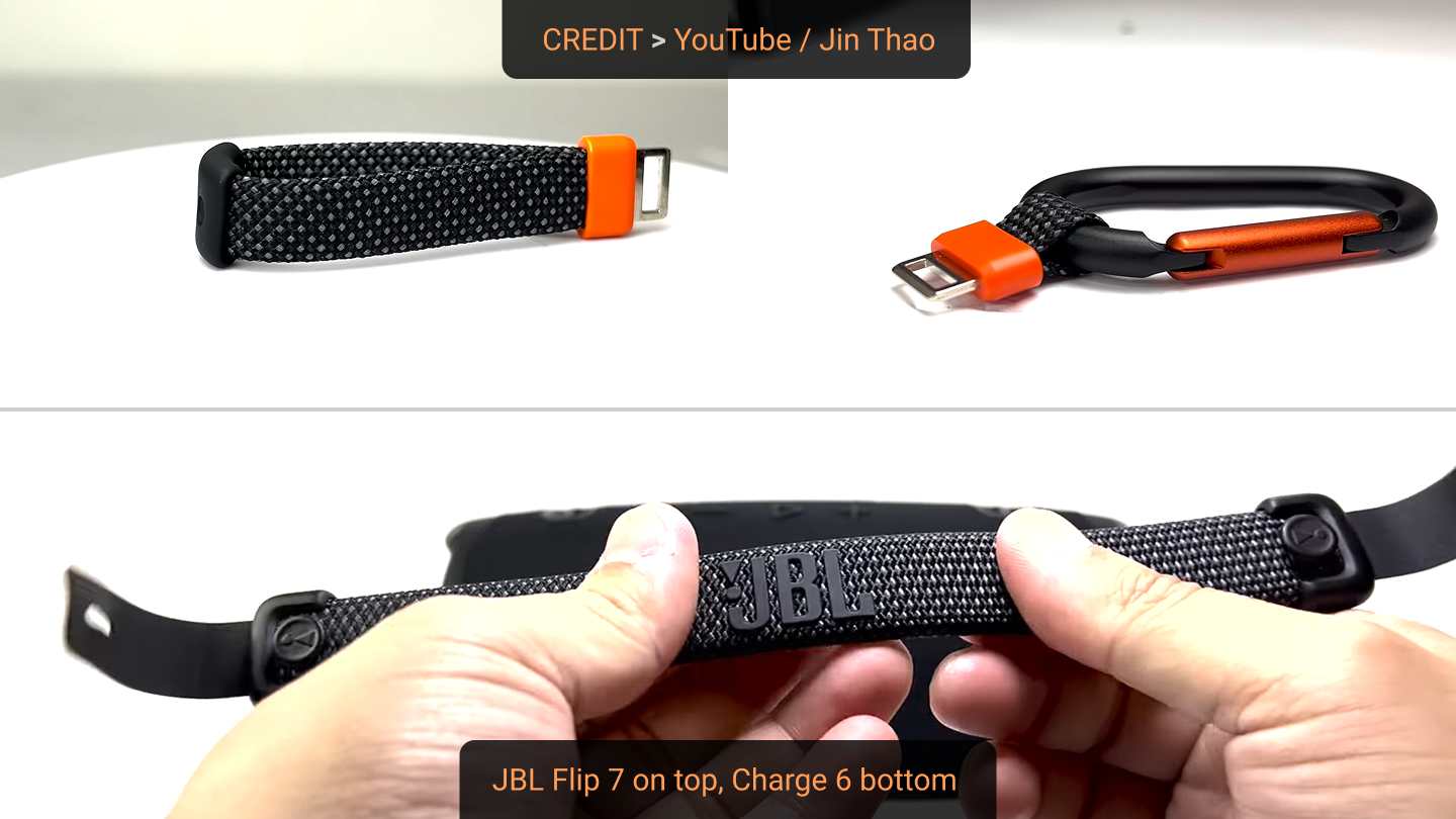 jbl flip 7 and jbl charge 6 pushlock wrist handle strap