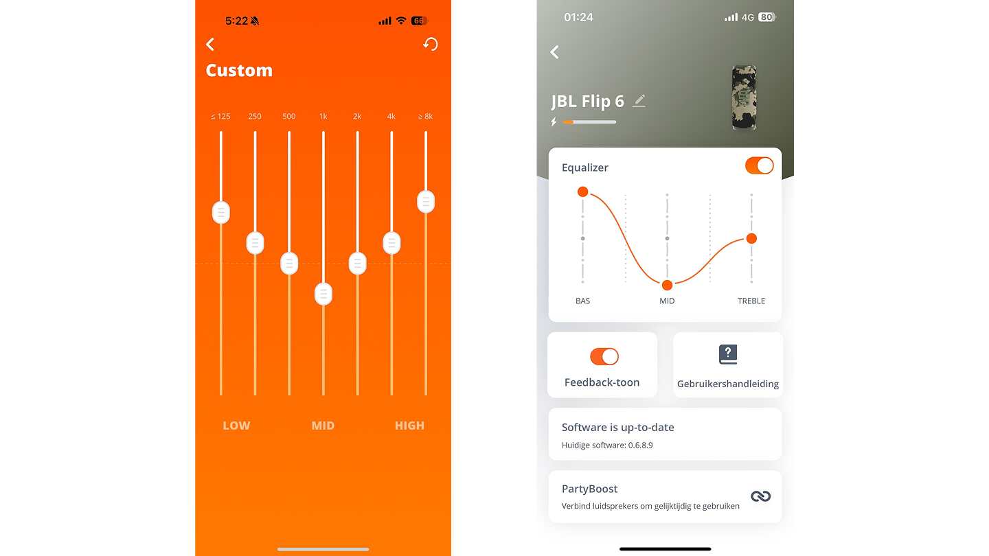 jbl flip 7's 7-band eq and jbl flip 6's 3-band eq