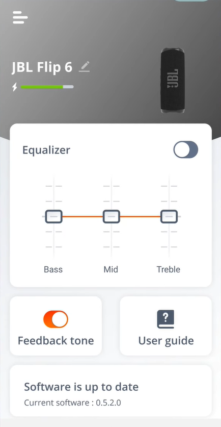 custom eq in the JBL connect app