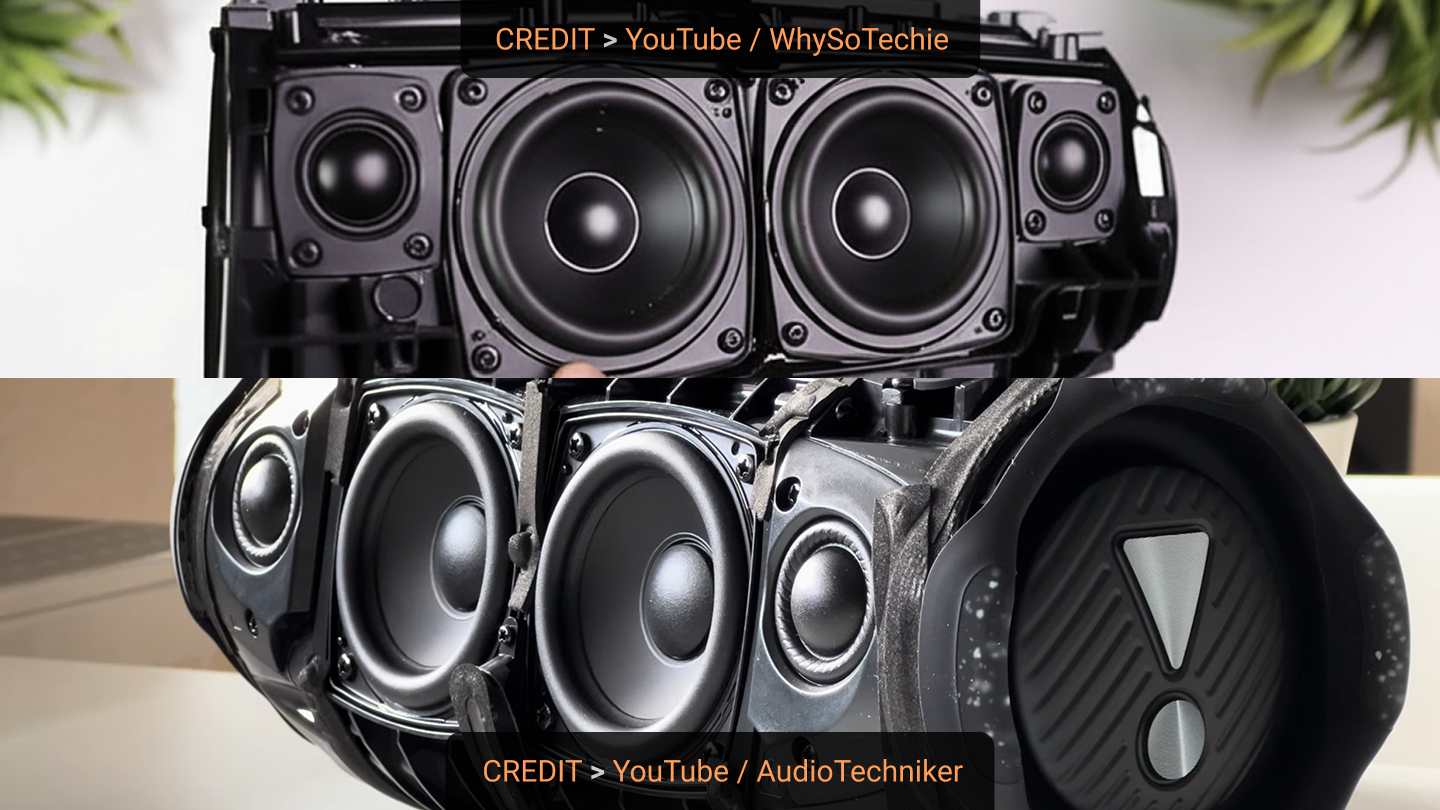 jbl xtreme 4 and tribit stormbox lava teardown