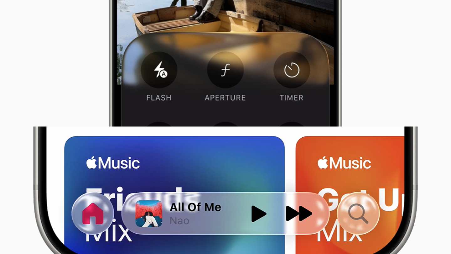 apple liquid glass user interface on ios 26