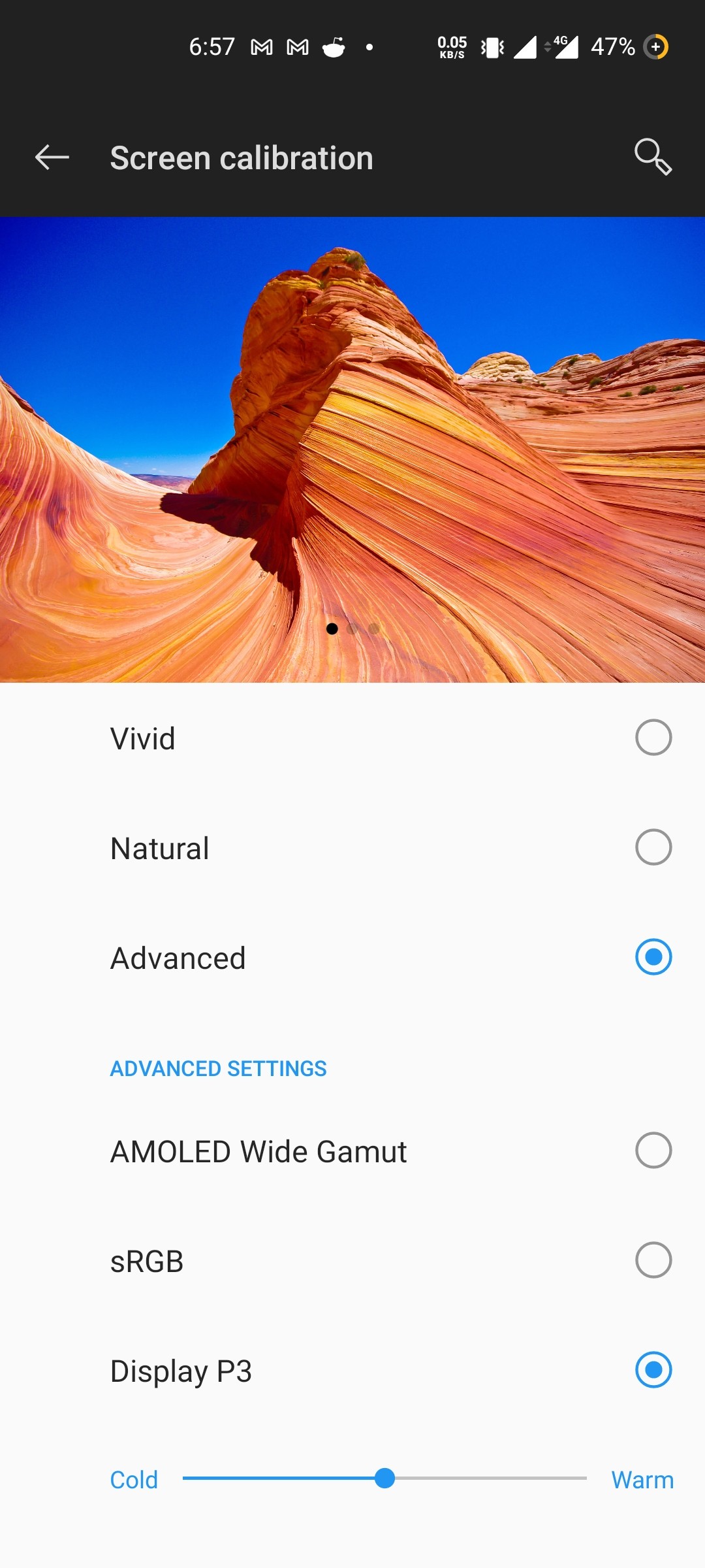 OnePlus Nord display settings