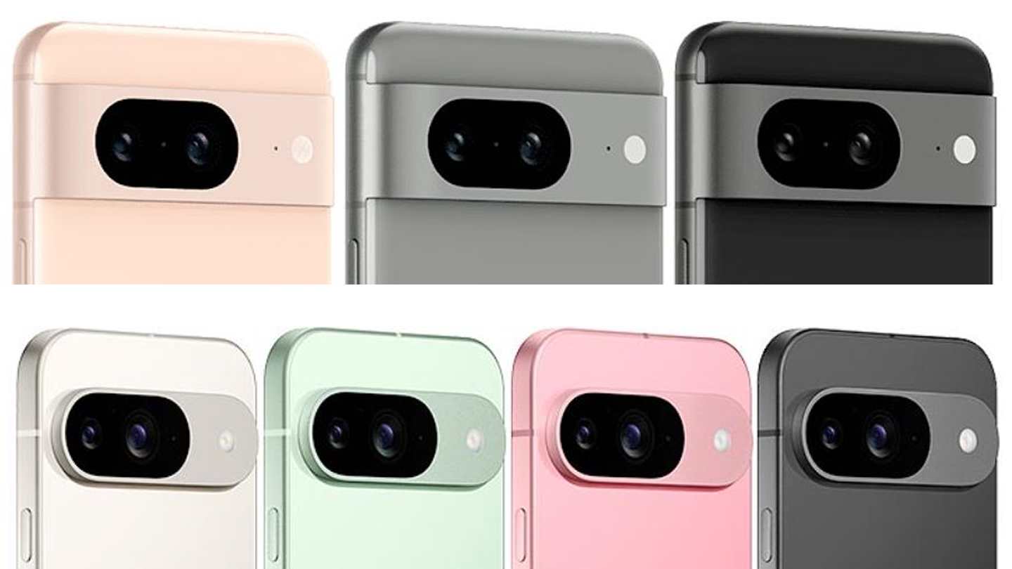 photo of google pixel 8, pixel 9 and pixel 10 side by side